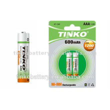 Ni-MH rechargeable battery AAA600MAH